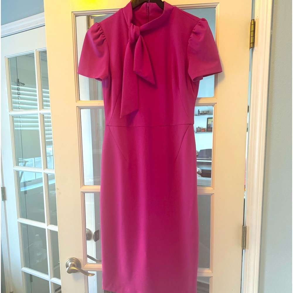 Maggy London below knee rose pink dress